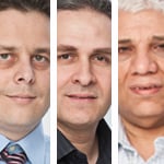 מימין לשמאל: מאיר, שפירא וקושניר